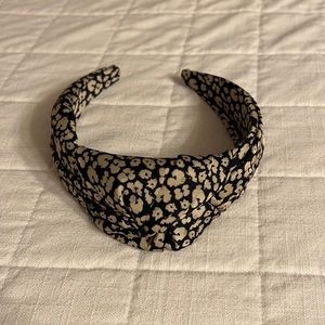 NAVY & CREAM CHEETAH HEADBAND